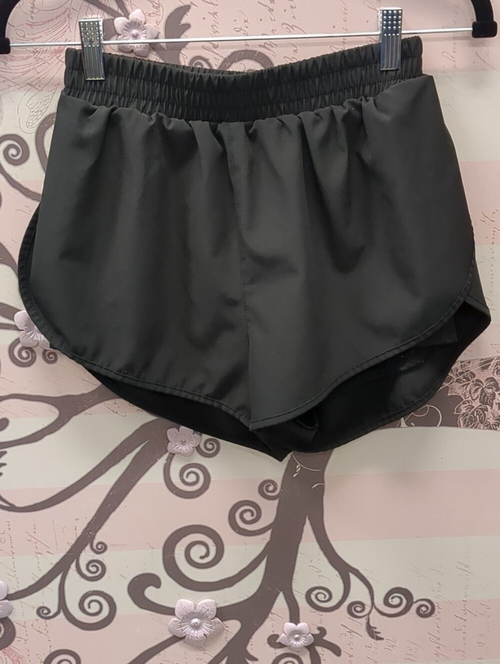 SHEIN Black Women's Athletic Running Shorts